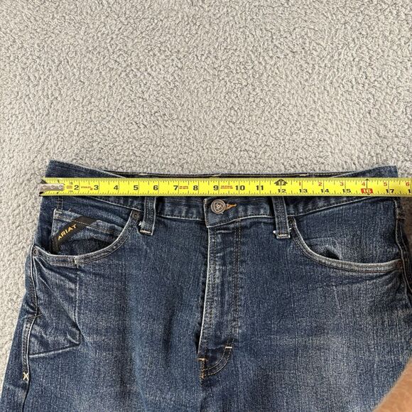 Ariat Rebar M5 Slim Straight Leg Denim Dark Wash Jeans 36x34 Work Wear  Western - Picture 3 of 6